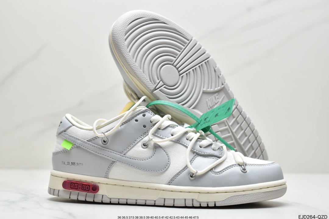 360 Off-White x Nike Dunk Low NO.3白鞋带 蓝扣 DM1602-124