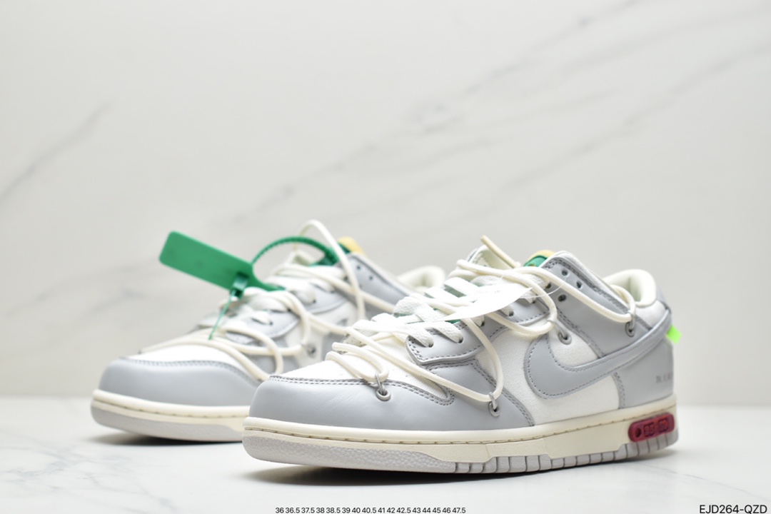 360 Off-White x Nike Dunk Low NO.3白鞋带 蓝扣 DM1602-124