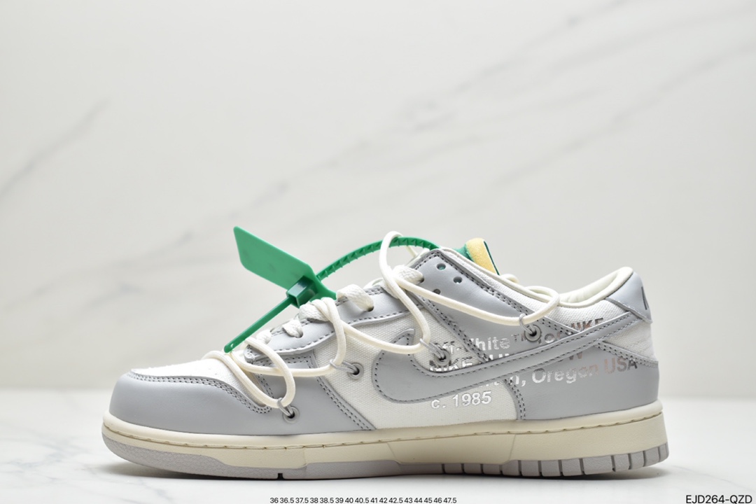 360 Off-White x Nike Dunk Low NO.3白鞋带 蓝扣 DM1602-124