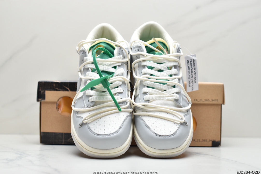 360 Off-White x Nike Dunk Low NO.3白鞋带 蓝扣 DM1602-124