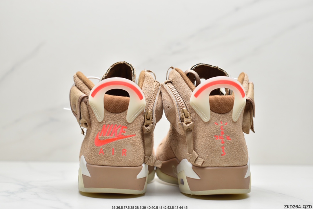 270 Travis Scott x Air Jordan 6 Retro SP ”British Khaki” AJ6代乔丹复古休闲文化篮球鞋 DH0690-200