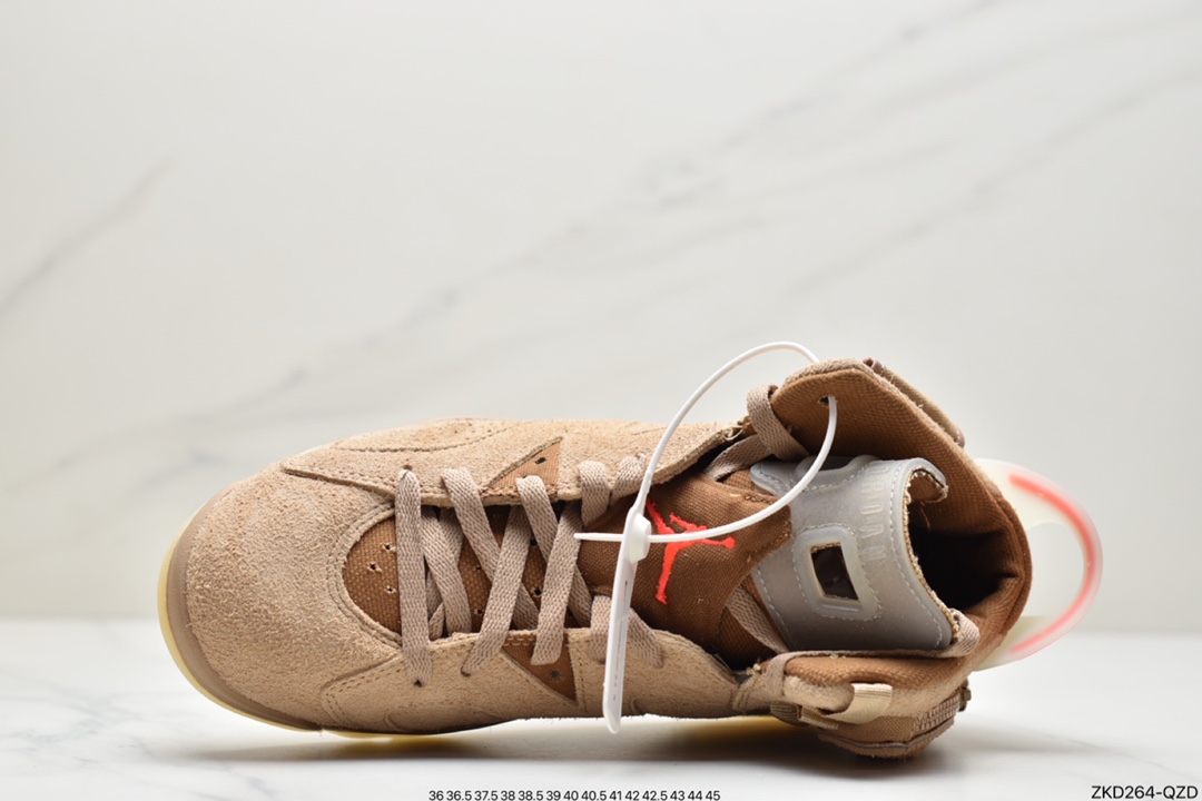 270 Travis Scott x Air Jordan 6 Retro SP ”British Khaki” AJ6代乔丹复古休闲文化篮球鞋 DH0690-200