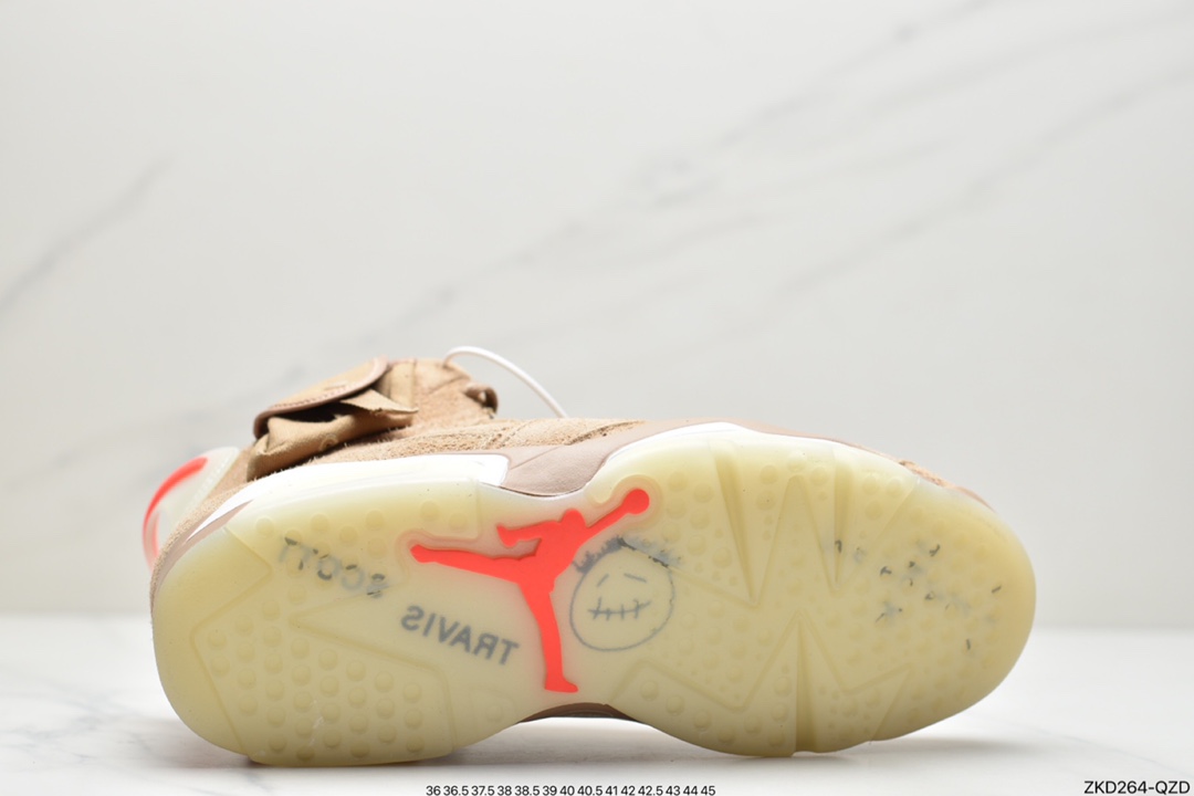 270 Travis Scott x Air Jordan 6 Retro SP ”British Khaki” AJ6代乔丹复古休闲文化篮球鞋 DH0690-200