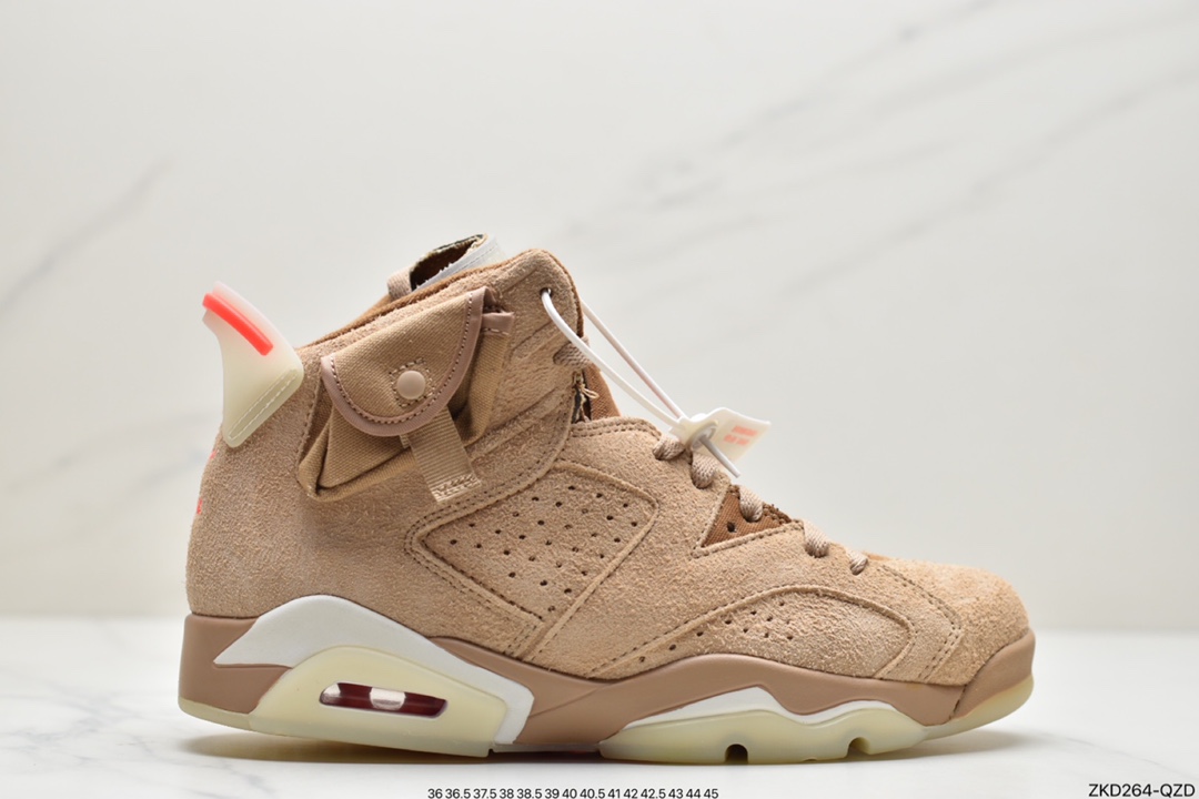 270 Travis Scott x Air Jordan 6 Retro SP ”British Khaki” AJ6代乔丹复古休闲文化篮球鞋 DH0690-200