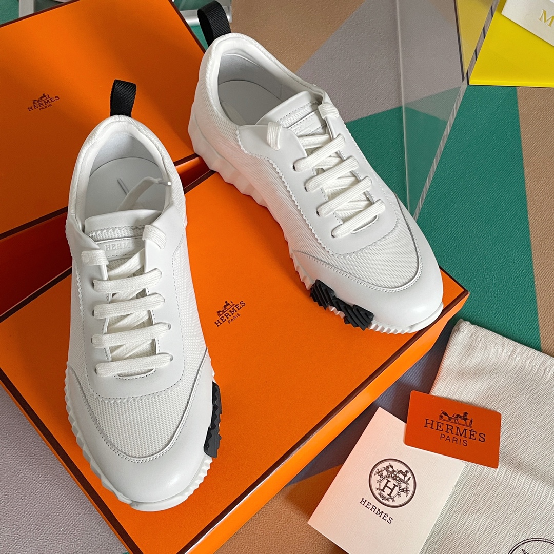 Hermes Zapatos Zapatillas deportivas Universal para hombres y mujeres Lona Chamois Piel de cabra Caucho oveja Tpu Casual