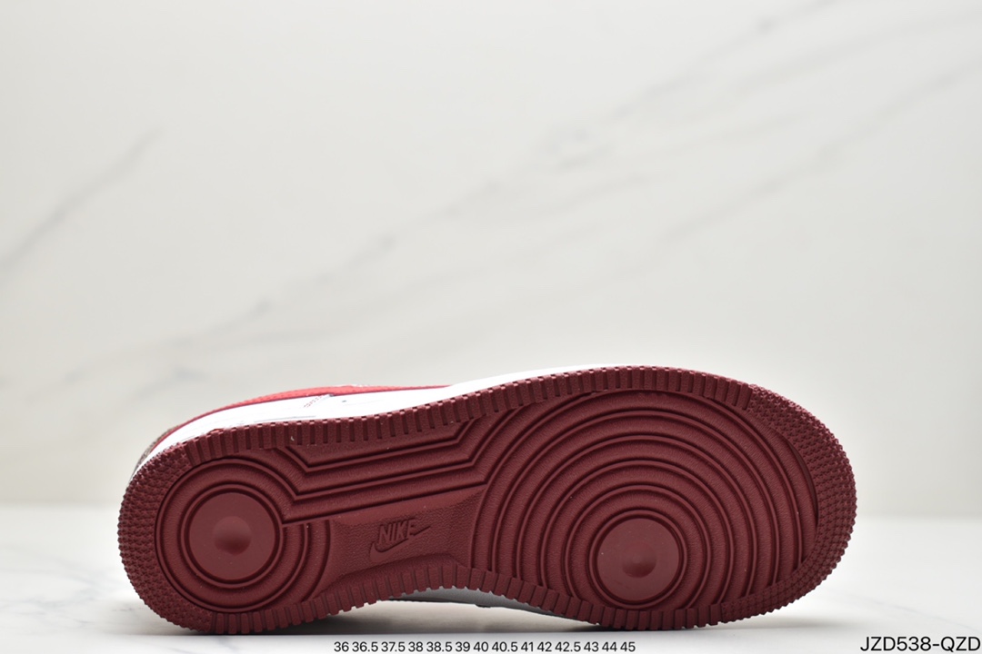 140 耐克Nike Air Force 1 手稿白红 空军一号经典低帮百搭休闲运动板鞋DA8478-101