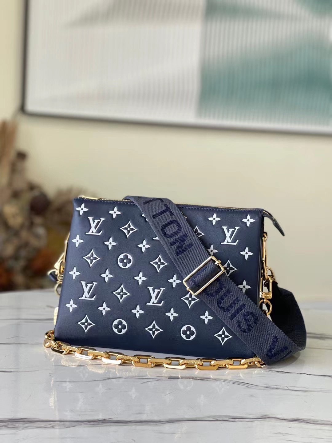 Louis Vuitton LV Coussin Sale
 Bags Handbags Online Store
 Blue Dark Sheepskin Spring/Summer Collection Baguette M57790