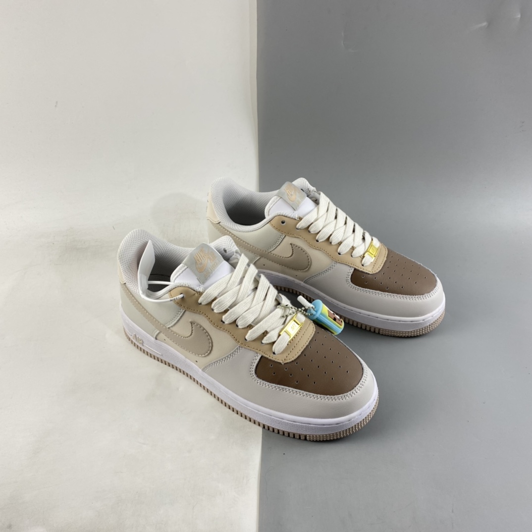 P160  NIKE Air Force 1’07 ”Hot Chocolate” 空军一号热可可拼色低帮休闲板鞋 CW2288-903