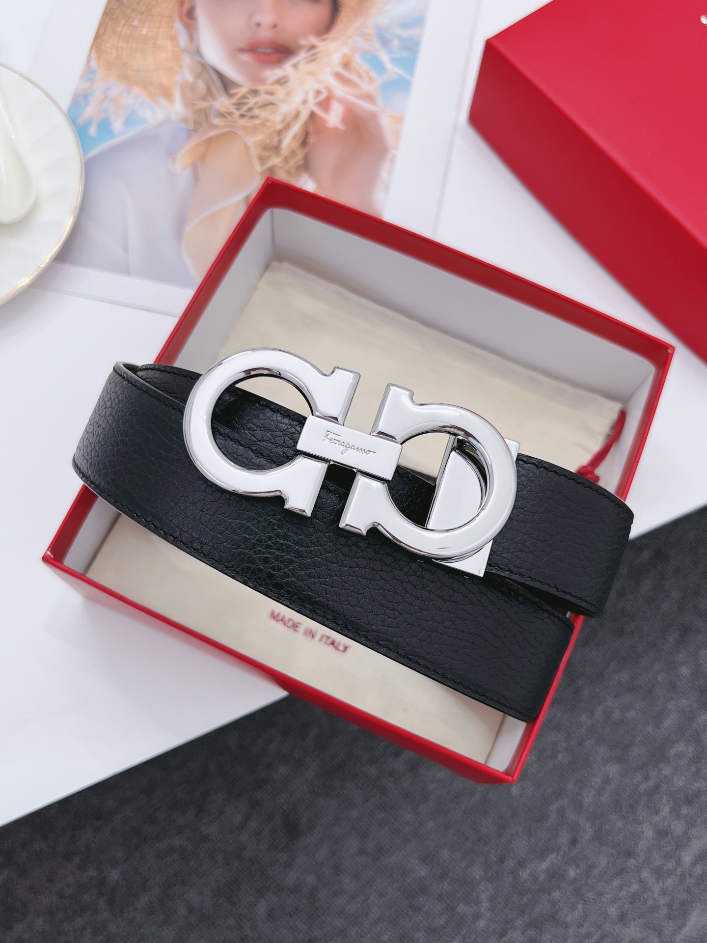 [Ferragamo Belts] Support NFC scanning width 3.5cm high-end custom men