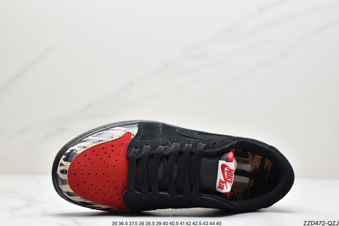 250 乔丹Air Jordan 1 Low低帮AJ1黑红主题食肉动物板鞋 DN3400-001