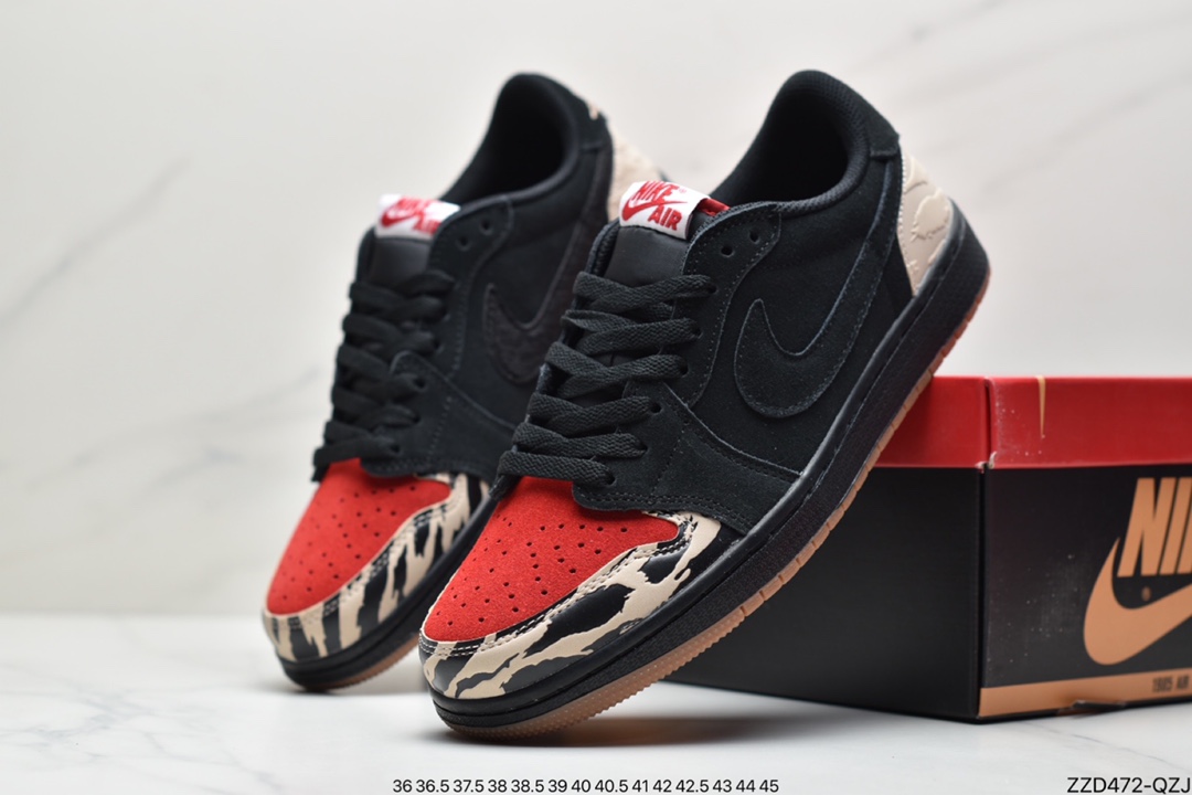 250 乔丹Air Jordan 1 Low低帮AJ1黑红主题食肉动物板鞋 DN3400-001