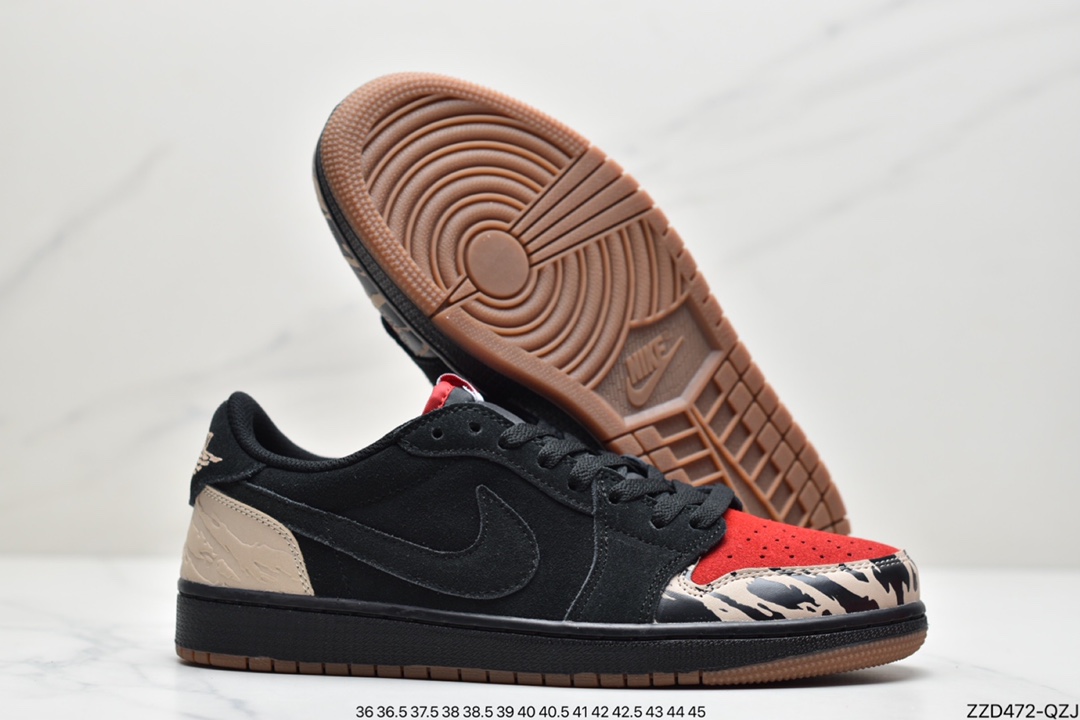 250 乔丹Air Jordan 1 Low低帮AJ1黑红主题食肉动物板鞋 DN3400-001