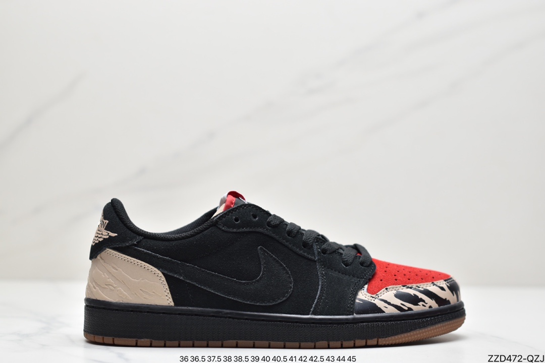 250 乔丹Air Jordan 1 Low低帮AJ1黑红主题食肉动物板鞋 DN3400-001