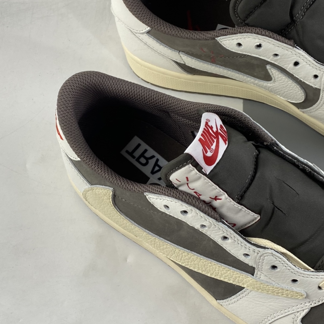 P420  Travis Scott x Air Jordan 1 Low OG ”Reverse Mocha” AJ1 乔1反转摩卡棕白倒钩 联名款休闲运动篮球鞋 DM7866-162