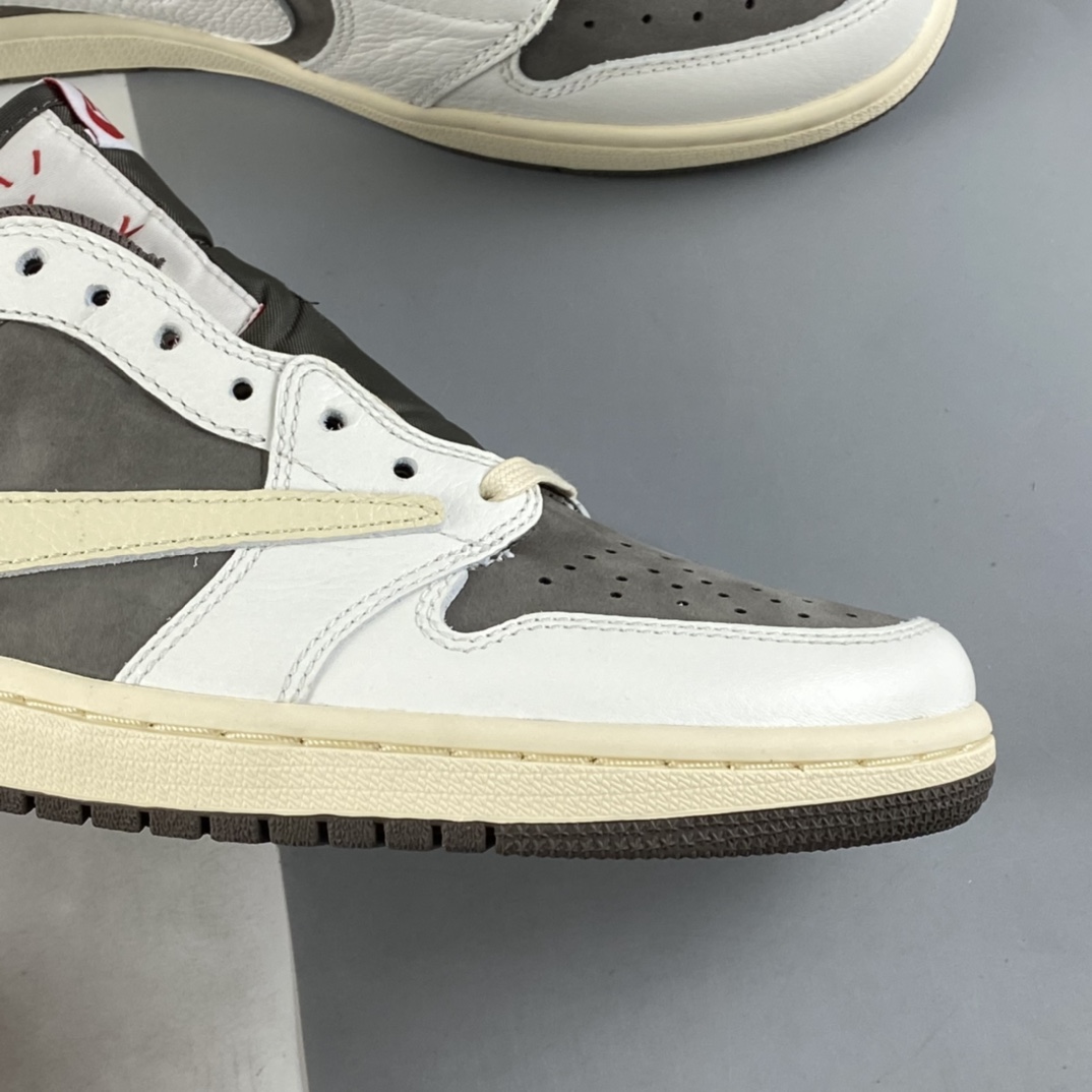 P420  Travis Scott x Air Jordan 1 Low OG ”Reverse Mocha” AJ1 乔1反转摩卡棕白倒钩 联名款休闲运动篮球鞋 DM7866-162