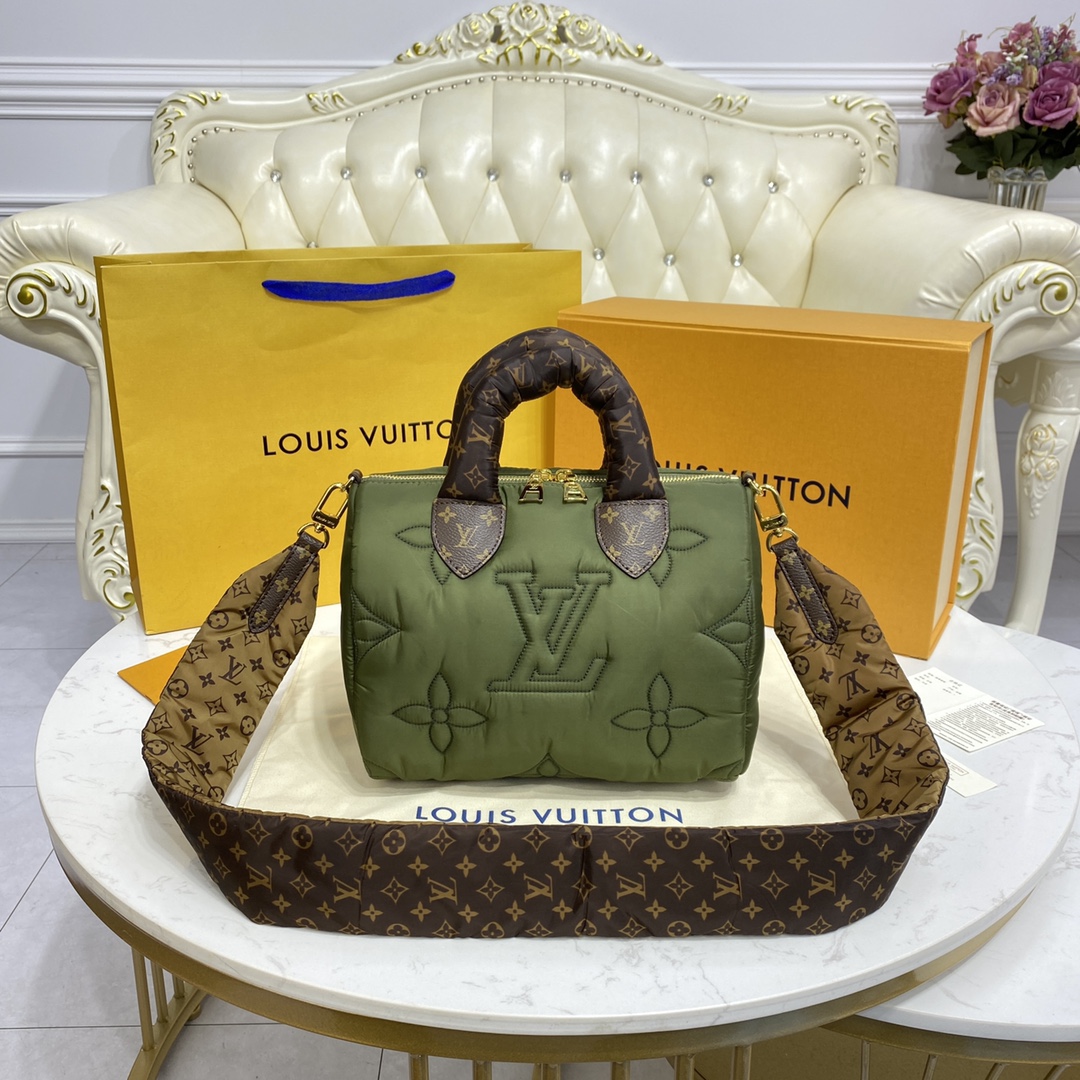 Louis Vuitton LV Speedy Cheap
 Bags Handbags Perfect Quality Designer Replica
 Apricot Color Black Green Embroidery Winter Collection m59008