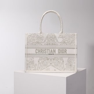 Dior Book Tote Tote Bags Gold Embroidery