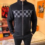 1:1 Clone
 Louis Vuitton Clothing Coats & Jackets Windbreaker Lattice Wool Fall/Winter Collection Fashion Hooded Top