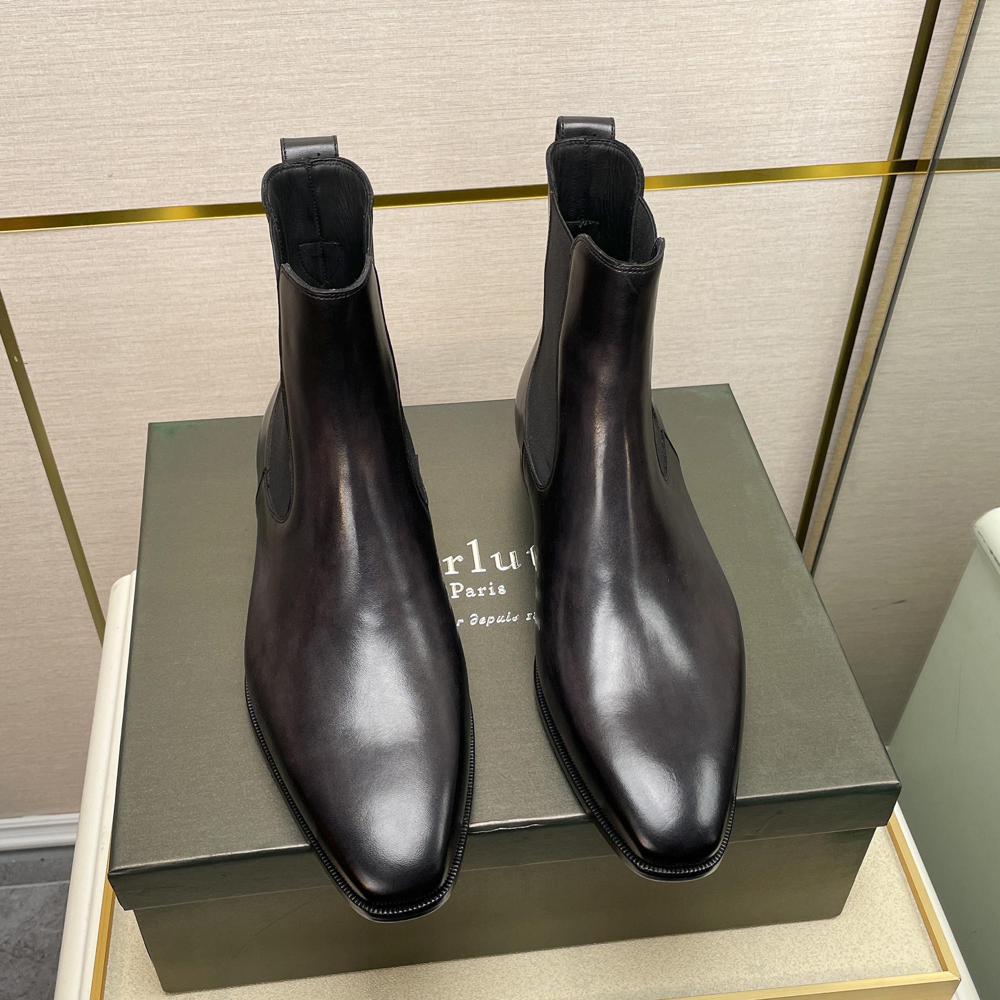 Berluti/Berluti 2022 Recién llegados Fabricados en piel de vacuno importada con roce repetitivo hech