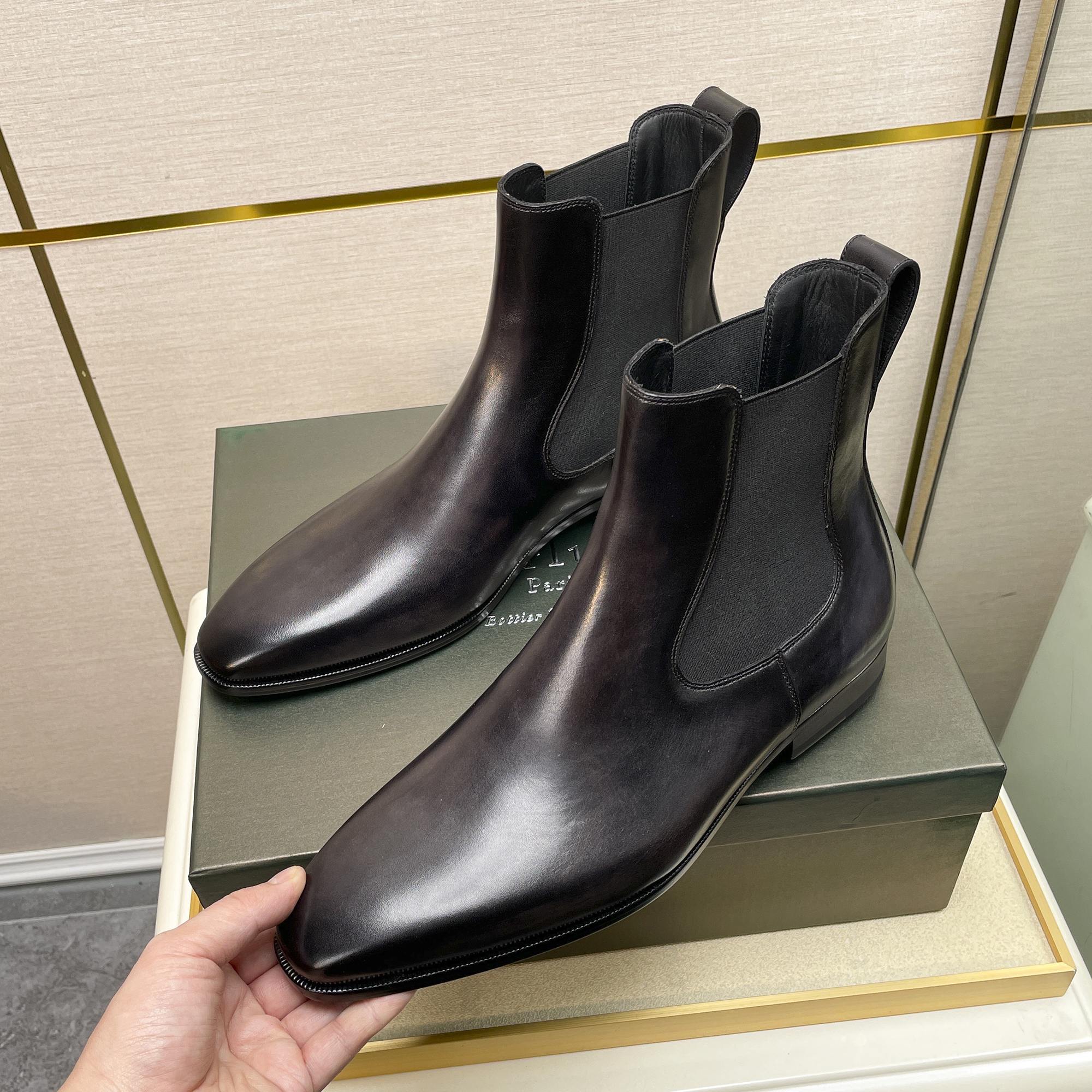 Berluti/Berluti 2022 Recién llegados Fabricados en piel de vacuno importada con roce repetitivo hech
