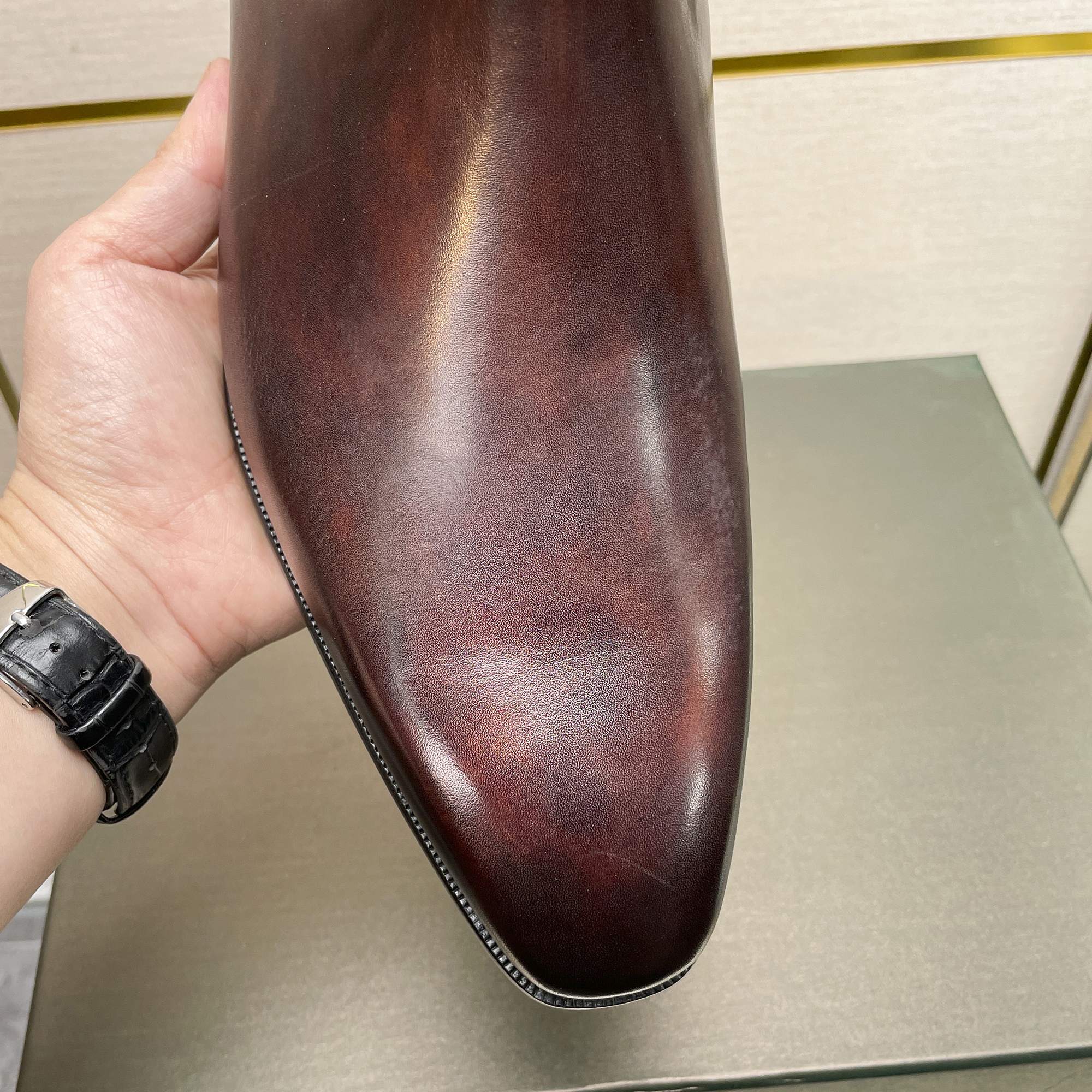Berluti/Berluti 2022 Recién llegados Fabricados en piel de vacuno importada con roce repetitivo hech
