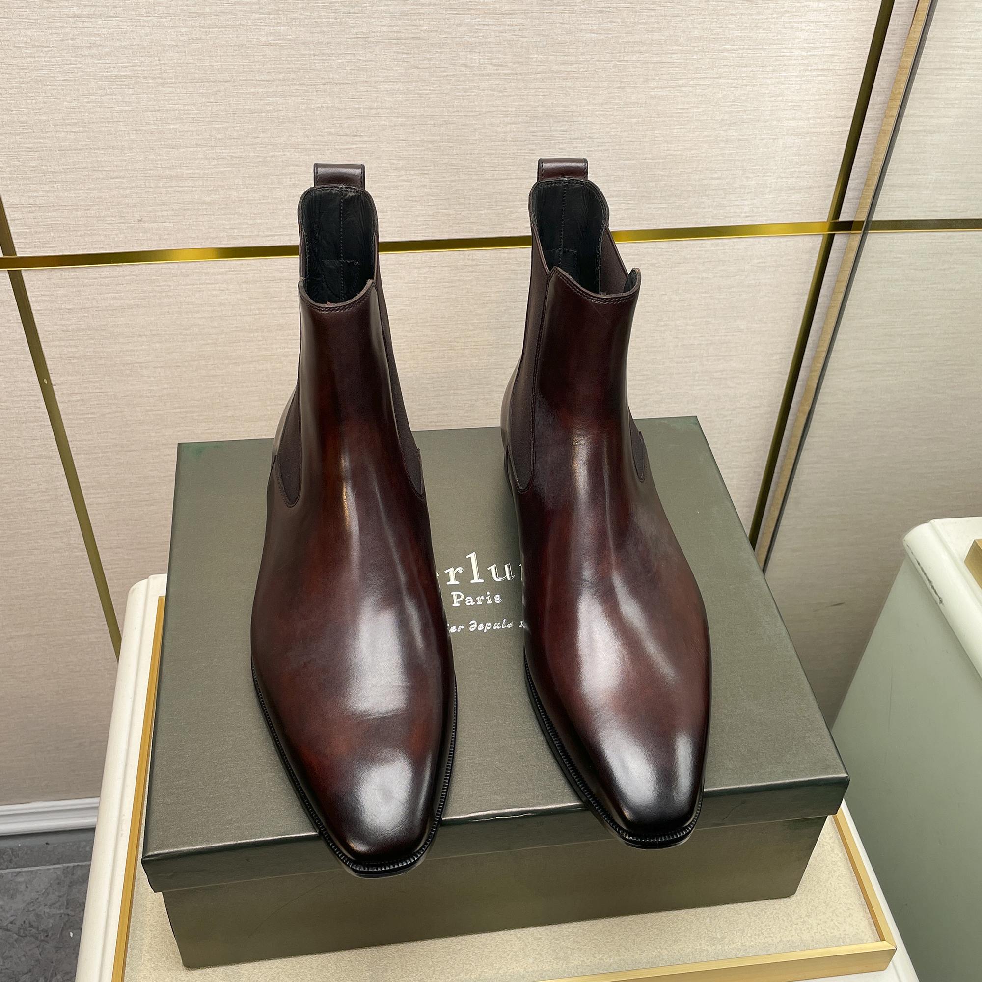 Berluti/Berluti 2022 Recién llegados Fabricados en piel de vacuno importada con roce repetitivo hech