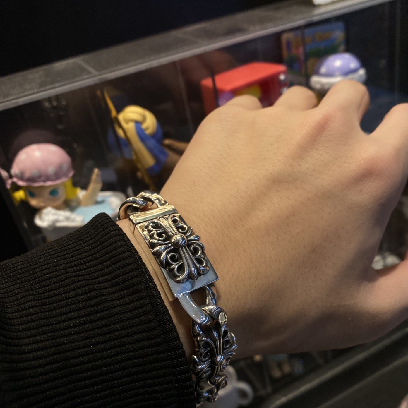 Chrome Hearts 𝐂𝐡𝐫𝐨𝐦𝐞 𝐡𝐞𝐚𝐫𝐭𝐬 克罗心 十字花守卫者大手链