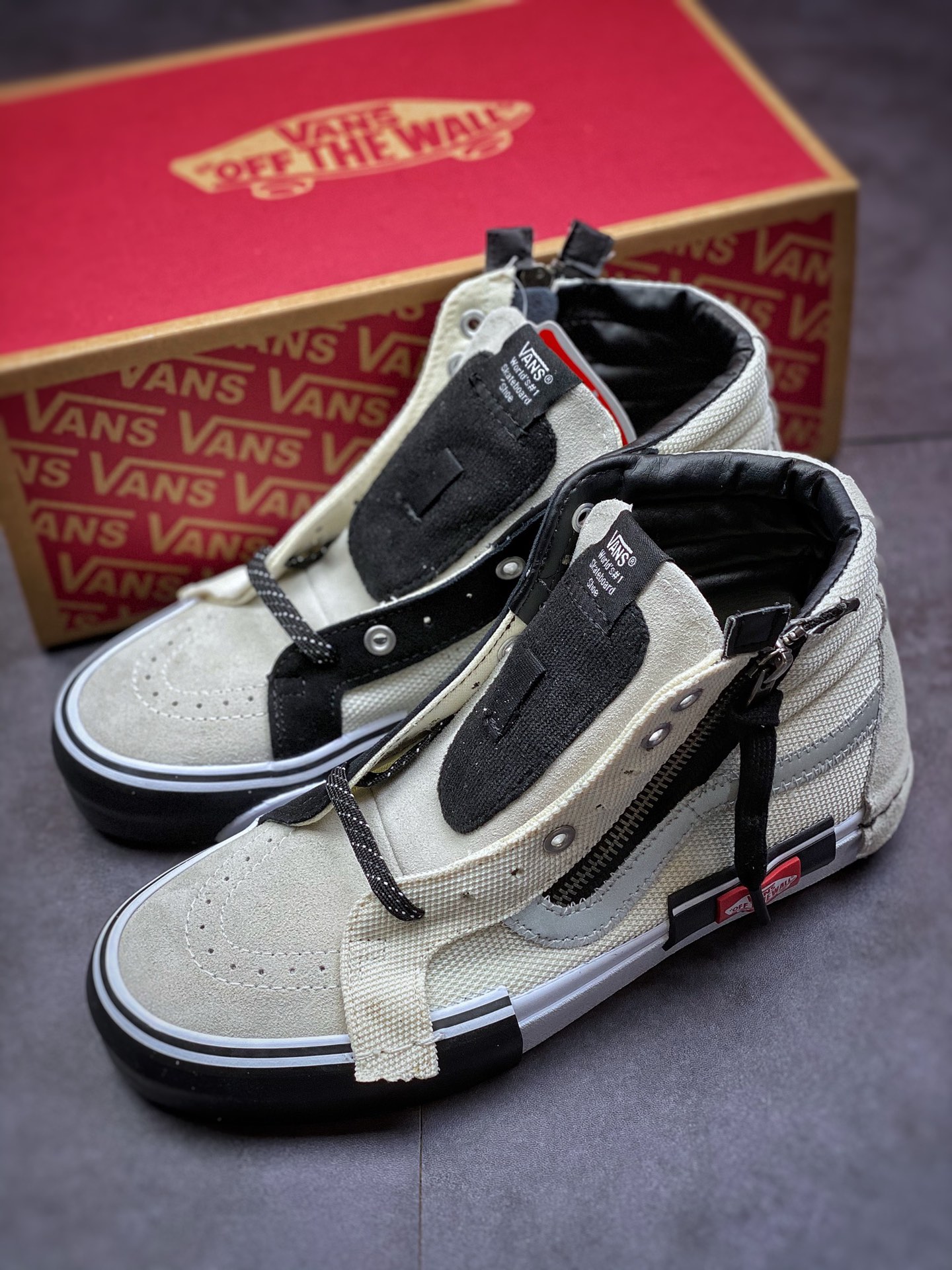 Vans Vault Sk8-Hi Cap LX Deconstructed High-Top Canvas Vulcanized Sneakers