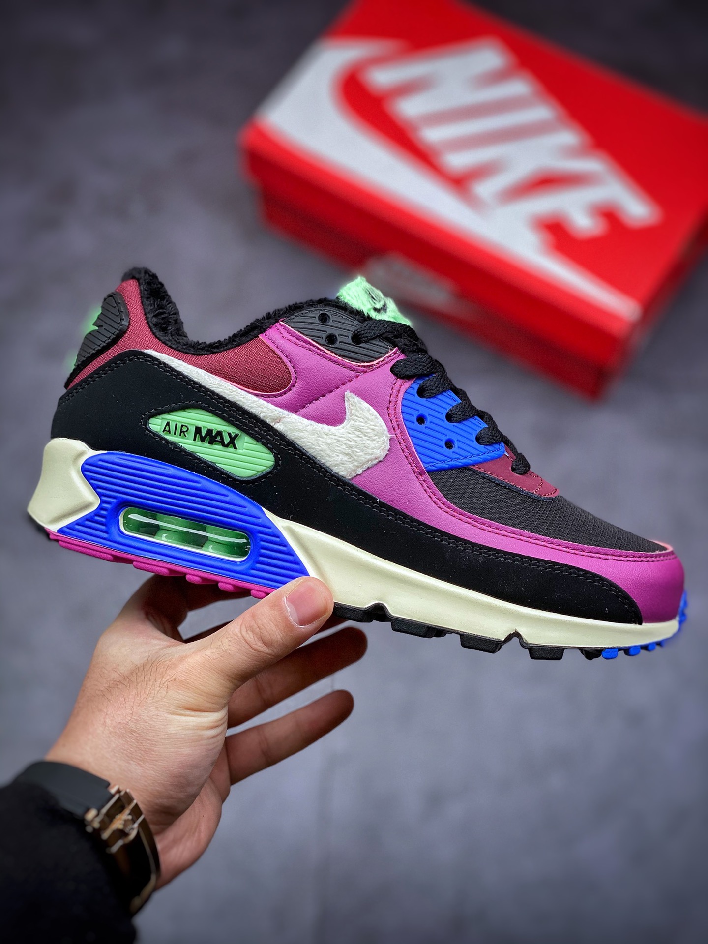200 平台专供 NIKE Air Max 90 黑蓝红 Max90系 CT1891-500