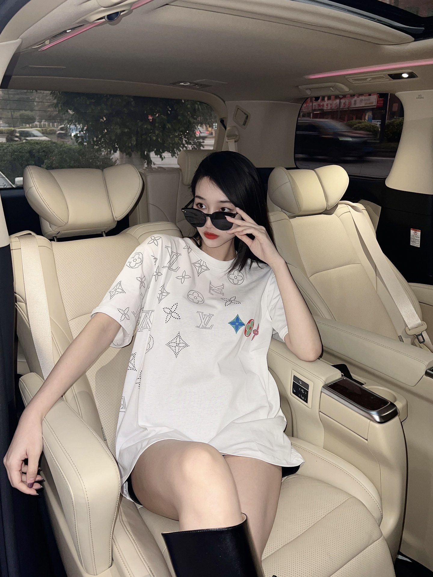 Louis Vuitton Flawless
 Clothing T-Shirt Black White Printing Unisex Cotton Spring/Summer Collection Fashion Short Sleeve