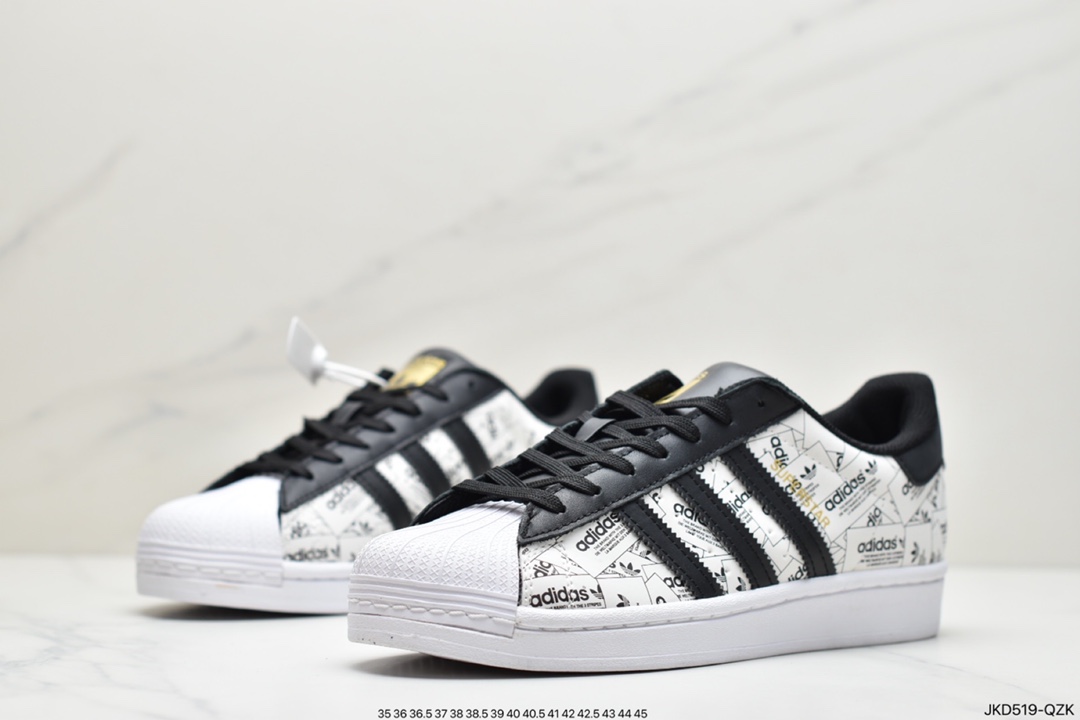 160 阿迪达斯Adidas Originals SUPERSTAR W 贝壳头经典百搭休闲小白板鞋FX7175