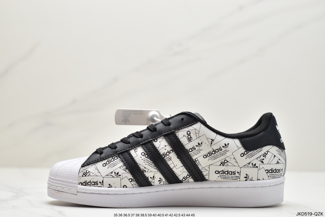 160 阿迪达斯Adidas Originals SUPERSTAR W 贝壳头经典百搭休闲小白板鞋FX7175