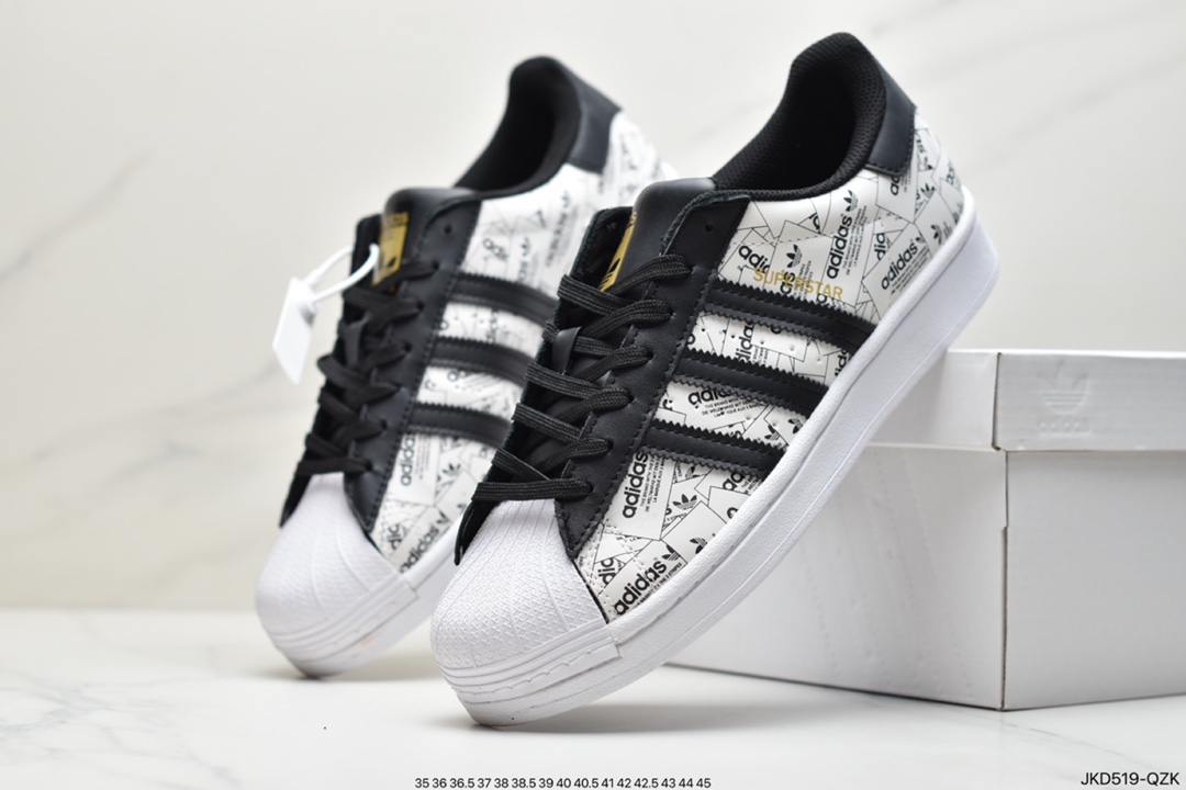 160 阿迪达斯Adidas Originals SUPERSTAR W 贝壳头经典百搭休闲小白板鞋FX7175