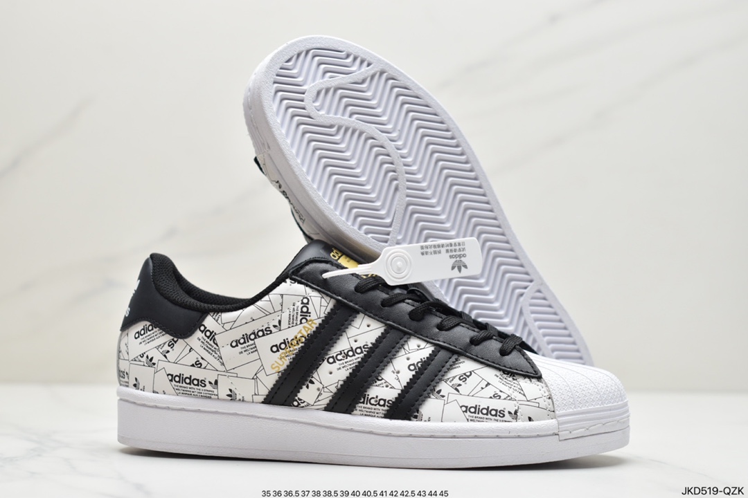 160 阿迪达斯Adidas Originals SUPERSTAR W 贝壳头经典百搭休闲小白板鞋FX7175