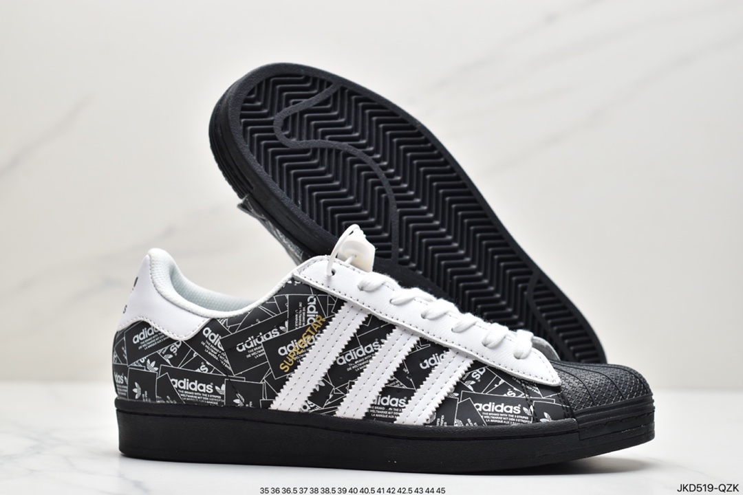160 阿迪达斯Adidas Originals SUPERSTAR W 贝壳头经典百搭休闲小白板鞋FX7175