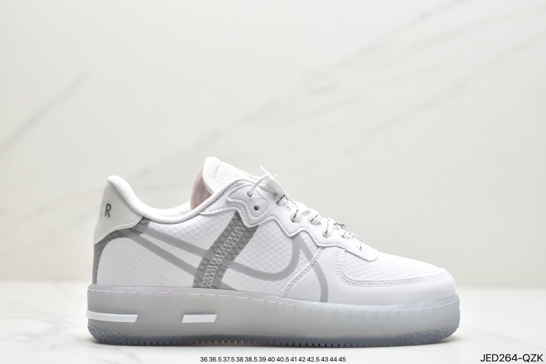 150 耐克Air Force 1 React QS 解析冰蓝Light Bone 冰块CQ8879-100