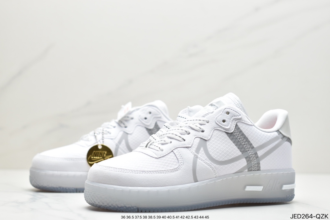 150 耐克Air Force 1 React QS 解析冰蓝Light Bone 冰块CQ8879-100