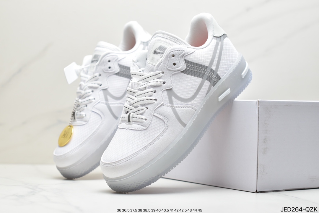 150 耐克Air Force 1 React QS 解析冰蓝Light Bone 冰块CQ8879-100