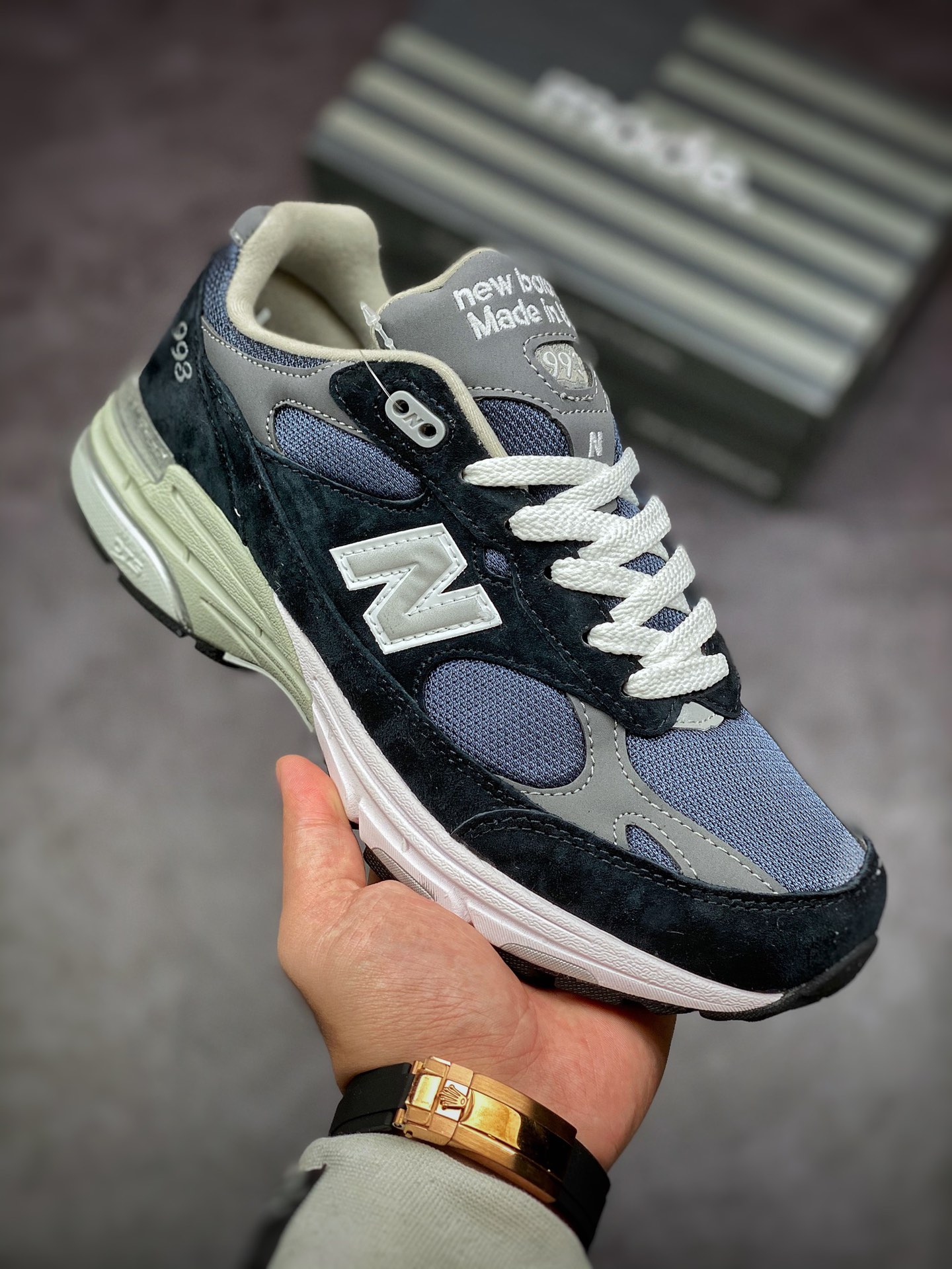 New Balance 993 Retro Running Shoes Precious Traditional Running Shoes MR993NV