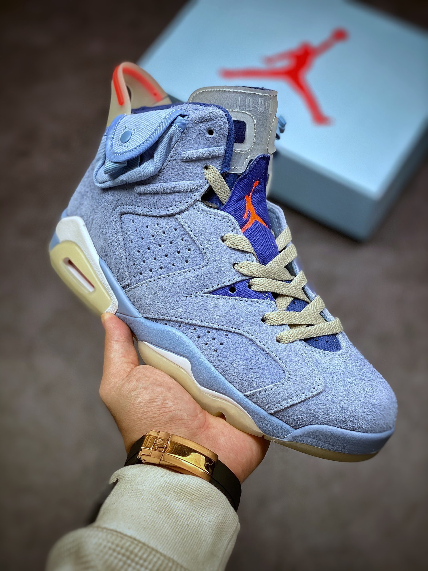 340 Travis Scott x Air Jordan 6 Retro SP”Light Blue” AJ6代DH0690-400