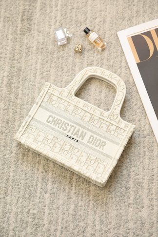 Dior Handbags Tote Bags AAA Replica Gold Embroidery Mini