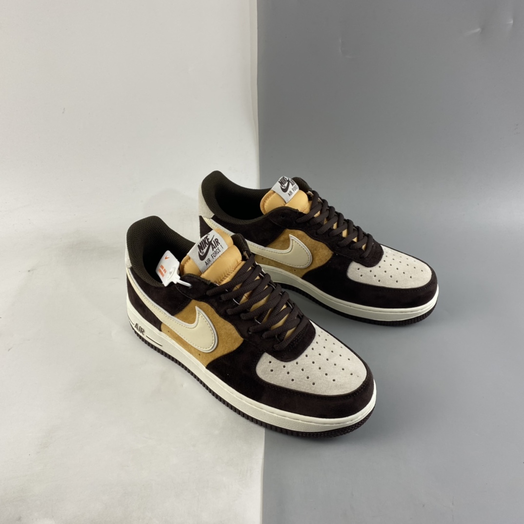 P240  NIKE Air Force 1’07 Low 米黄棕 空军一号低帮休闲板鞋 NT9986-008