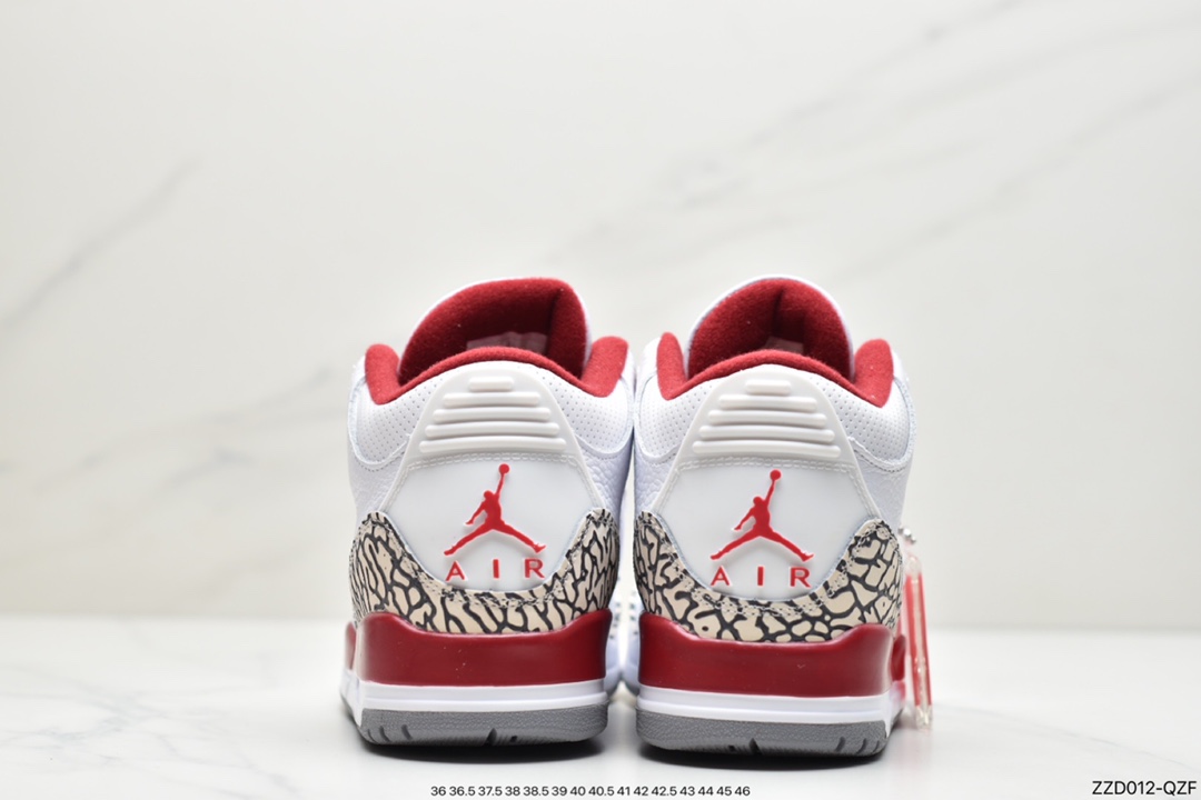 250  耐克Air Jordan 3 Retro “Cardinal” 白酒红CT8532-126