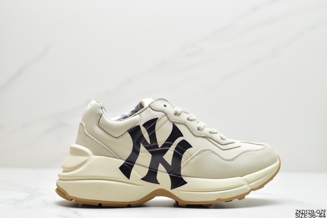 270 韩国当红男团EXO成员金钟仁Kai携手高奢品牌古驰Gucci Rhyton Vintage 皮革角状复古老爹休闲运动慢跑鞋“ 498916 A9L00