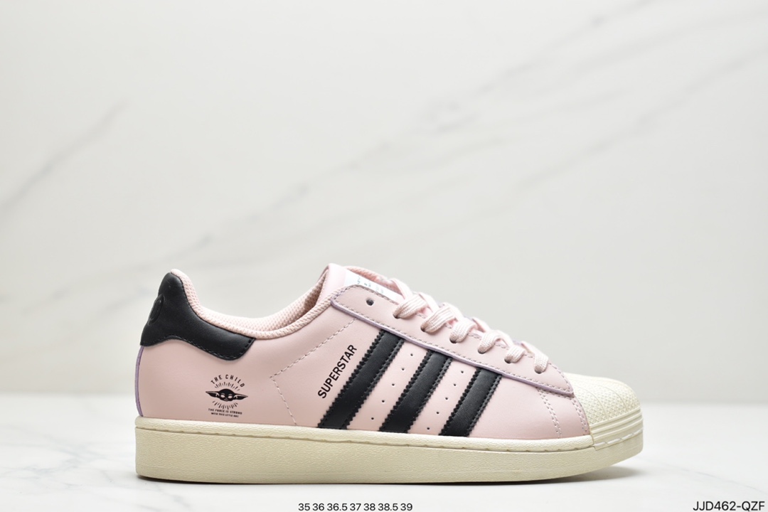 130  阿迪达斯adidas三叶草 Originals Superstars”White/Red Laceless””黑绿GZ2751