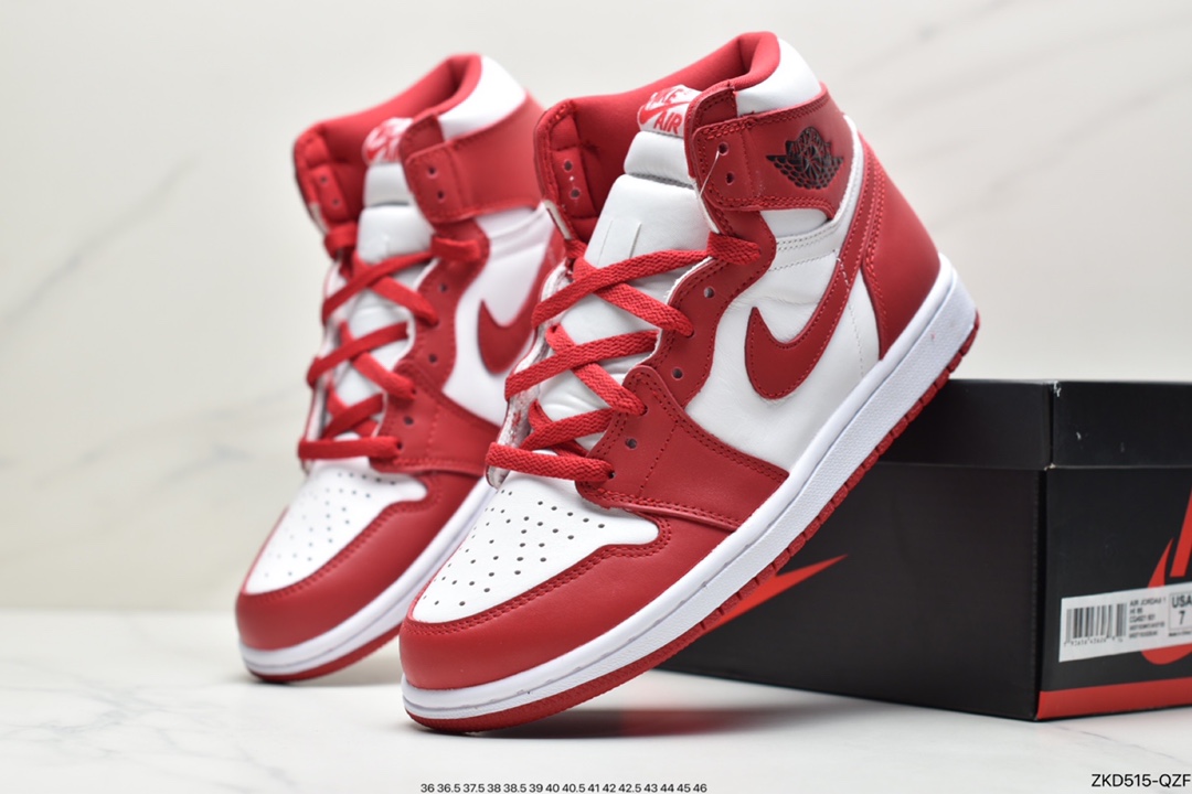 270  Air Jordan 1 High ’85“New Beginnings”WM经典复古经典高帮 “翻转白红芝加哥”CQ4921-601