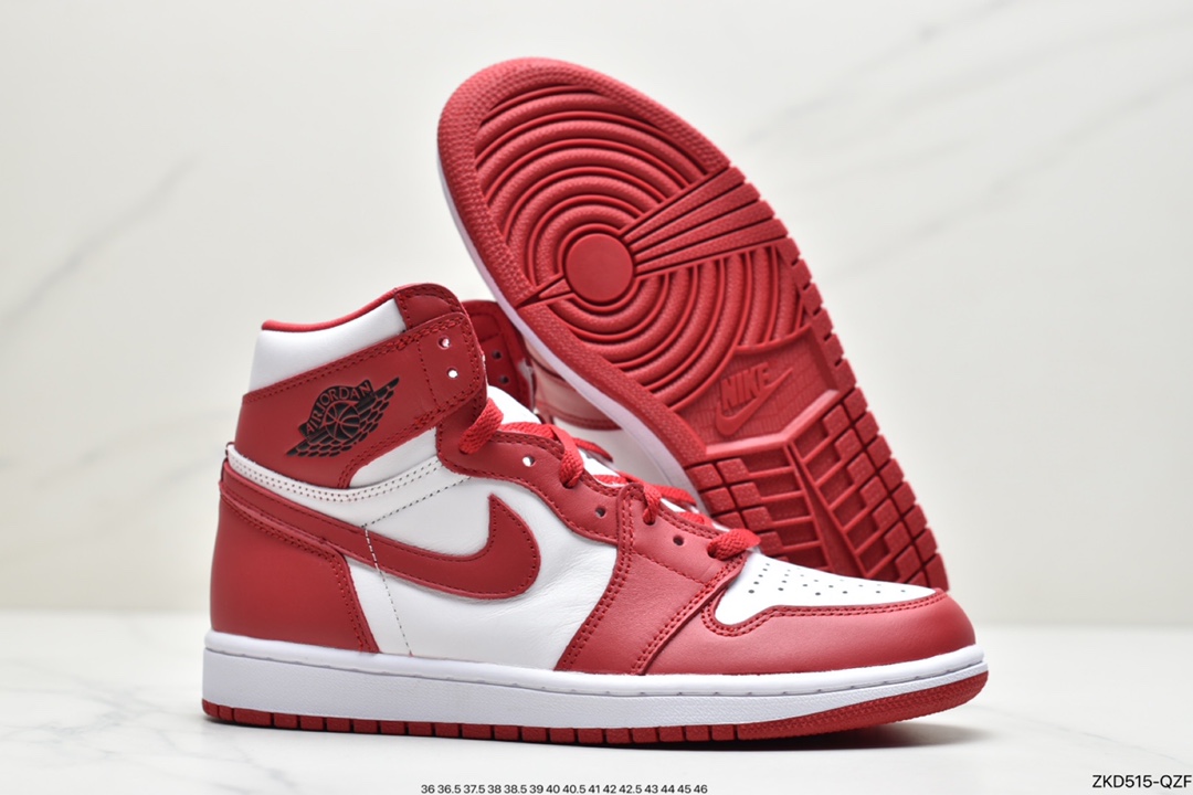 270  Air Jordan 1 High ’85“New Beginnings”WM经典复古经典高帮 “翻转白红芝加哥”CQ4921-601