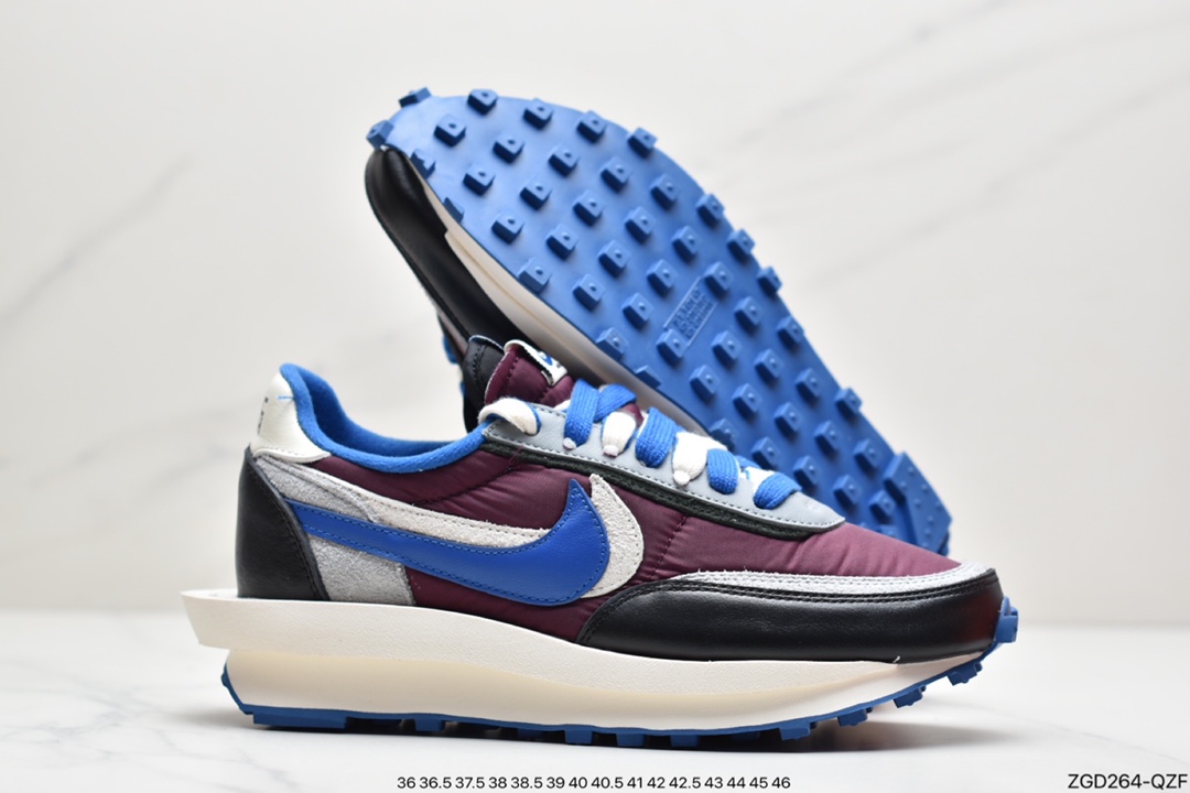 290 Undercover x Sacai x Nike LVD Waffle 华夫双钩三方联名 “黑灰蓝”DJ4877-600