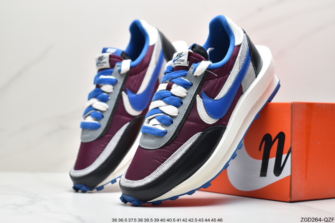 290 Undercover x Sacai x Nike LVD Waffle 华夫双钩三方联名 “黑灰蓝”DJ4877-600