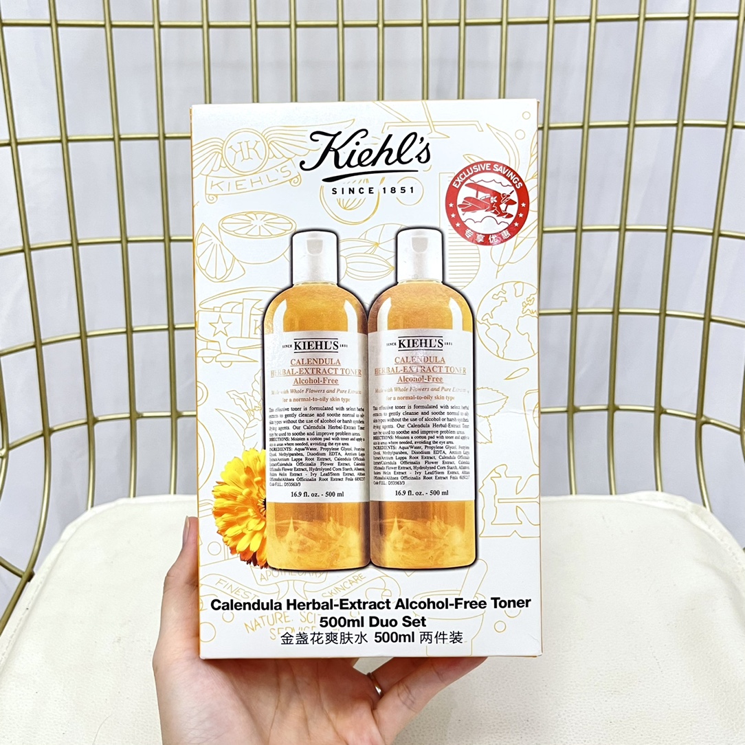 Kiehl's Calendula Herbal-Extract Alcohol-Free Toner 500ml Duo Set 1 i1640370922 1826 0